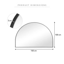 Load image into Gallery viewer, Arch Black Metal Mirror 150x100 cm - SML