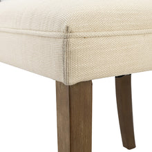 Load image into Gallery viewer, Beige Studded Fabric Dining Chairs Set of 2