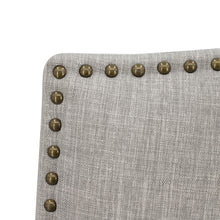 Load image into Gallery viewer, Grey Studded Fabric Dining Chairs Set of 2