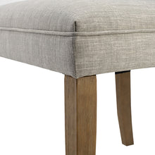Load image into Gallery viewer, Grey Studded Fabric Dining Chairs Set of 2