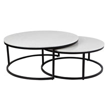 Load image into Gallery viewer, Chloe Stone Nesting Coffee Tables - Black