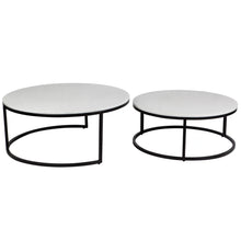 Load image into Gallery viewer, Chloe Stone Nesting Coffee Tables - Black