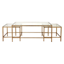 Load image into Gallery viewer, Cocktail Glass Nesting Coffee Table - Antique Gold