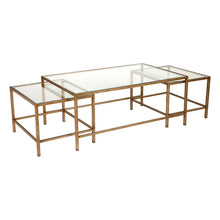 Load image into Gallery viewer, Cocktail Glass Nesting Coffee Table - Antique Gold