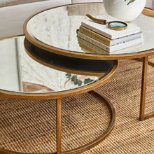 Load image into Gallery viewer, Serene Nesting Coffee Tables - Antique Gold