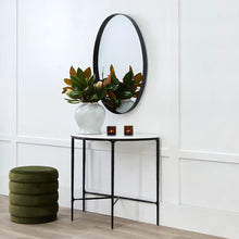 Load image into Gallery viewer, Heston Marble Demilune Console Table - Black