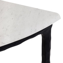 Load image into Gallery viewer, Heston Marble Demilune Console Table - Black