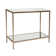 Load image into Gallery viewer, Cocktail Mirrored Console Table - Small Antique Gold