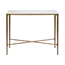 Load image into Gallery viewer, Heston Marble Console Table - Small Brass