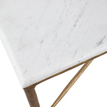 Load image into Gallery viewer, Heston Rectangle Marble Coffee Table - Brass