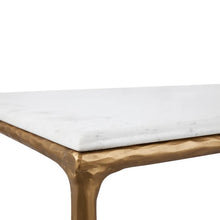 Load image into Gallery viewer, Heston Rectangle Marble Coffee Table - Brass