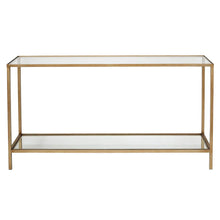 Load image into Gallery viewer, Cocktail Glass Console Table - Large Antique Gold