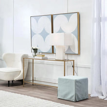 Load image into Gallery viewer, Cocktail Glass Console Table - Large Antique Gold