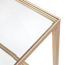 Load image into Gallery viewer, Cocktail Glass Console Table - Large Antique Gold