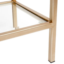 Load image into Gallery viewer, Cocktail Glass Console Table - Small Antique Gold