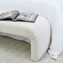 Load image into Gallery viewer, The Curve Bench White Ottoman/Bed End 140 cm