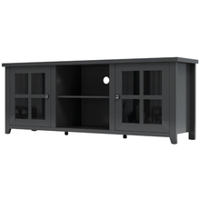 Load image into Gallery viewer, Black Hamptons 165cm Entertainment TV Unit Cabinet Buffet - CSHWH
