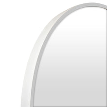 Load image into Gallery viewer, Metal Arch Full Length Standing White Metal Mirror Frame