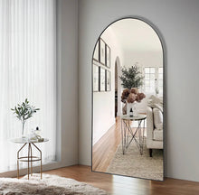 Load image into Gallery viewer, Black Arch Metal Mirror Full Length 100x200 cm