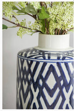 Load image into Gallery viewer, Carlyle Hamptons Blue White Lidded Vase/Jar Large - Decorative