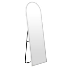 Load image into Gallery viewer, Metal Arch Full Length Standing White Metal Mirror Frame