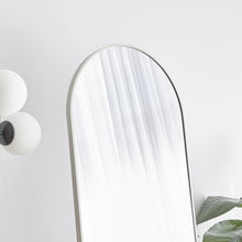 Load image into Gallery viewer, Metal Arch Full Length Standing White Metal Mirror Frame