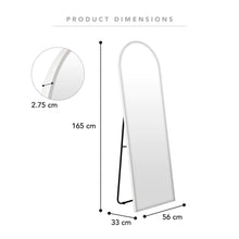 Load image into Gallery viewer, Metal Arch Full Length Standing White Metal Mirror Frame
