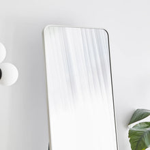 Load image into Gallery viewer, Metal Rectangular Full Length Standing White Metal Frame Mirror