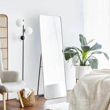 Load image into Gallery viewer, Metal Rectangular Full Length Standing White Metal Frame Mirror