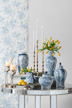 Load image into Gallery viewer, Hamptons Floral Blue and White Jar 32 cm - Decorative