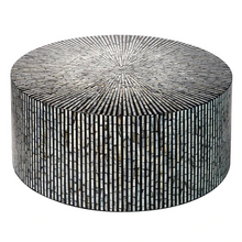 Load image into Gallery viewer, Shell Round Black and White Coffee Table