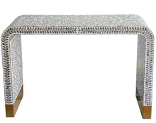 Load image into Gallery viewer, Titania Pearl Curved Console Table