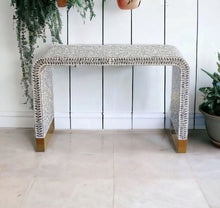 Load image into Gallery viewer, Titania Pearl Curved Console Table