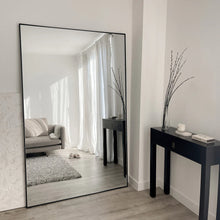 Load image into Gallery viewer, Extra Large Rectangular Full Length Black Metal Mirror 100x200 cm