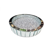 Load image into Gallery viewer, Royal Sparkling Silver Mirrored Tray - Decorative