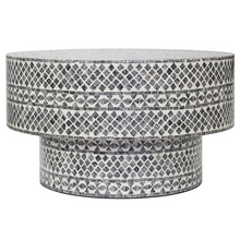 Load image into Gallery viewer, Pearl Round Black and White Coffee Table