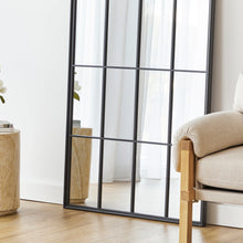 Load image into Gallery viewer, Iron 172cm Arch Iron Black Window Mirror Full Length Large