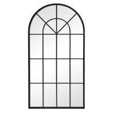 Load image into Gallery viewer, Iron 172cm Arch Iron Black Window Mirror Full Length Large