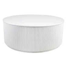 Load image into Gallery viewer, Manhattan Ribbed White Round Coffee Table