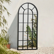 Load image into Gallery viewer, Windows Hamptons Arch Black Mirror 140x65 cm - SML