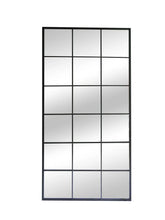 Load image into Gallery viewer, Hamptons Windows Black Full Length Mirror 90x180 cm