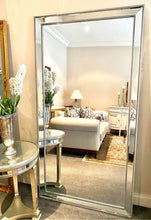 Load image into Gallery viewer, Beaded Silver Full Length Mirror 100x190 cm