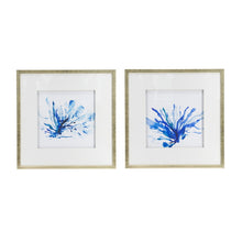 Load image into Gallery viewer, Set of 2 Hamptons Blue Coral Framed Prints Wall Art