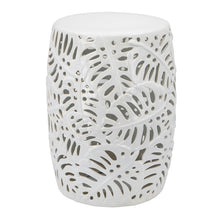 Load image into Gallery viewer, Palm Leaf Cutwork Ceramic Stool - CST
