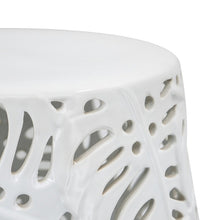 Load image into Gallery viewer, Palm Leaf Cutwork Ceramic Stool - CST