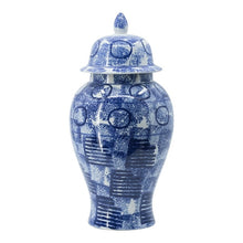 Load image into Gallery viewer, Blue & White Abstract Ginger Jar Tall - Decorative