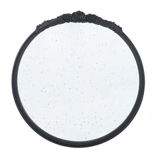 Load image into Gallery viewer, Bingley Rose Black Round Mirror - SML