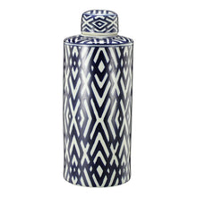 Load image into Gallery viewer, Carlyle Hamptons Blue White Lidded Vase/Jar Large - Decorative