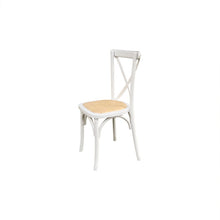 Load image into Gallery viewer, Crossback Dining Chair White (Stackable)