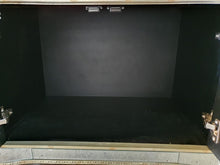 Load image into Gallery viewer, Mirrored 1 Drawer 2 Door Cabinet Antique Ribbed - CSHWH